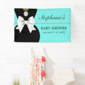 ティール（緑がかった色）エレガントグラムエスニックティファニーテーマベビーシャワー 横断幕 (インサイチュ)