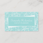 ティール（緑がかった色）エレガントグリーンホワイト名刺 名刺 (正面)