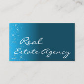 ティール(緑がかった色)エレガントスパークルシックグリッタースターと写真 名刺 (正面)