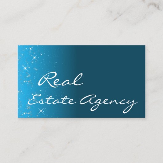 ティール(緑がかった色)エレガントスパークルシックグリッタースターと写真 名刺 (正面)