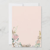 ティール(緑がかった色)エレガントボヘミアフローラサンキューカード サンキューカード (裏面)