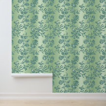 ティール（緑がかった色）エレガントヴィンテージフローラシルバーグリッタアクセント