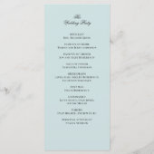 ティール（緑がかった色）エレガント及び金ゴールドユーカリ結婚式 プログラム (裏面)