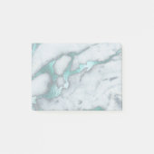 ティール(緑がかった色)エレガント大理石 ポストイット (正面)