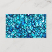 ティール(緑がかった色)エレガント宝石クリスタルハウスクリーニングメイド 名刺 (裏面)