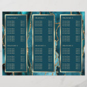 ティール（緑がかった色）エレガント金ゴールド収集パンフレット (裏面)