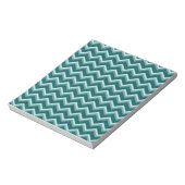 ティール（緑がかった色）エンボス箔 ノートパッド (回転)