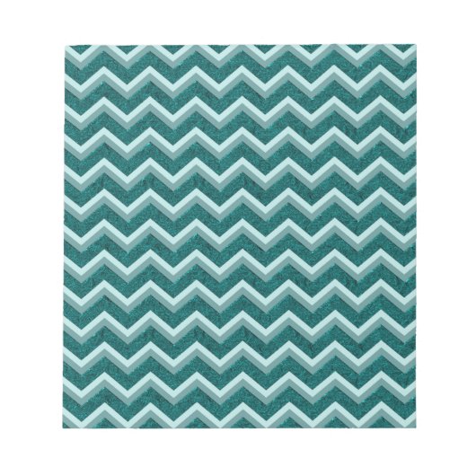 ティール（緑がかった色）エンボス箔 ノートパッド (正面)