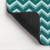 ティール(緑がかった色)エンボス箔 マウスパッド (コーナー)