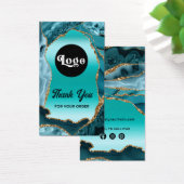 ティール（緑がかった色）エーゲフェイクート箔パッケージインサート (デスク)