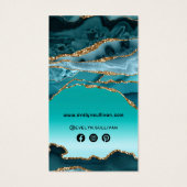 ティール（緑がかった色）エーゲフェイクート箔パッケージインサート (裏面)