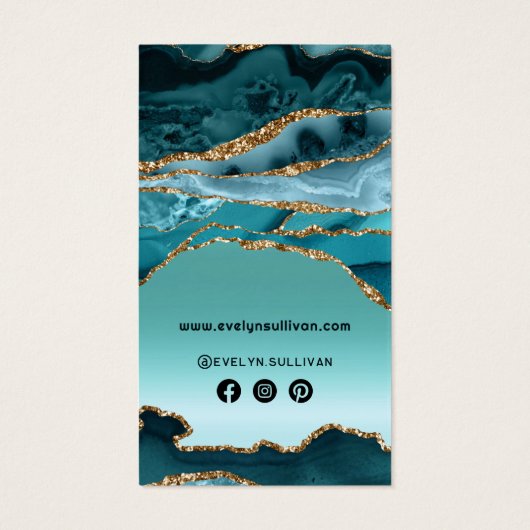 ティール（緑がかった色）エーゲフェイクート箔パッケージインサート (裏面)