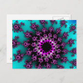 ティール(緑がかった色)オリエンタルアイ ポストカード (正面/裏面)