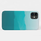 ティール（緑がかった色）オンブレ山 Case-Mate iPhoneケース (裏面(横))