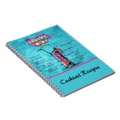 ティール(緑がかった色)カクテルドリンクレシピ ノートブック (右側)