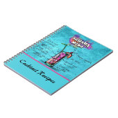 ティール(緑がかった色)カクテルドリンクレシピ ノートブック (左側)