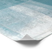 ティール（緑がかった色）カジュアルとブラック抽象芸術アートのポスタープリント ポスター (角)