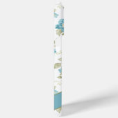 ティール(緑がかった色)カスタムアクアブルーセージ緑の花パターン Case-Mate iPhoneケース (裏面 / 右)