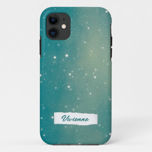 ティール(緑がかった色)カスタムアクアブルーiPhoneケース iPhone 11 ケース
