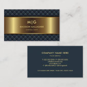 ティール(緑がかった色)カスタムブルーグリーンアンド金ゴールドプロフェッショナル 名刺 (正面/裏面)