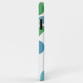 ティール(緑がかった色)カスタムブルーシャムロックグリーンレトロアートパターン Case-Mate iPhoneケース (裏面/右)