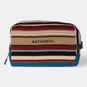 ティール（緑がかった色）カスタムブルータンブラウンダークレッドブラックストライプ ドップキット (裏面)