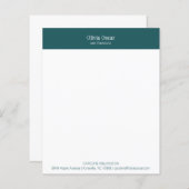 ティール(緑がかった色)カスタムプロフェッショナル小型事務用文房具 (正面/裏面)