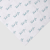 ティール（緑がかった色）カスタム文字パターンありがとうありがとう 薄葉紙 (詳細)