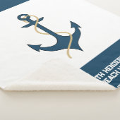 ティール（緑がかった色）カスタム航海の シェルパブランケット (3/4)