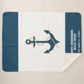 ティール（緑がかった色）カスタム航海の シェルパブランケット (正面(横))