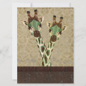 ティール(緑がかった色)&カッパーキリンズ結婚式招待状 招待状 (裏面)