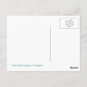 ティール（緑がかった色）カップケーキポストカード ポストカード (裏面)