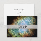 ティール（緑がかった色）カニ星雲 出欠カード (正面/裏面)