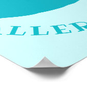 ティール（緑がかった色）カボチャ非食品アレルギー対応を扱う ポスター (角)