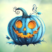 ティール（緑がかった色）カボチャ ウィンドウサイン (シート3)