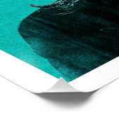 ティール(緑がかった色)カマラハリスアポップ・アートのート ポスター (コーナー)