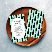 ティール（緑がかった色）カラフルラックスリップスティックパターンメイクアップアーティスト 名刺