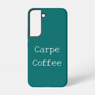 ティール（緑がかった色）カルペコーヒーフォンケース SAMSUNG GALAXY S22ケース