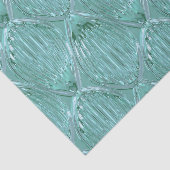 ティール（緑がかった色）ガラスルック抽象芸術パタエレガントーン 薄葉紙 (詳細)