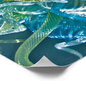 ティール（緑がかった色）ガラス ポスター (角)