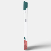 ティール（緑がかった色）ガールとアフロとピンクサングラス Case-Mate iPhoneケース (裏面 / 左)