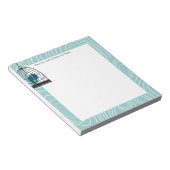 ティール(緑がかった色)キスをするラブバードくず帳ページまたは工芸品 ノートパッド (アングル)