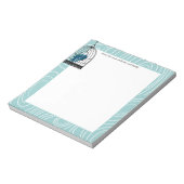 ティール(緑がかった色)キスをするラブバードくず帳ページまたは工芸品 ノートパッド (回転)