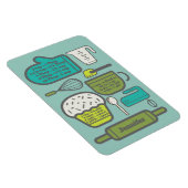 ティール(緑がかった色)キッチンレシピ変換パーソナライズされた マグネット (右側)