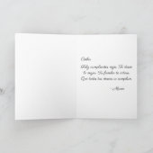 ティール(緑がかった色)キンセアニェラスペインのファッション15誕生日カード カード (内部)