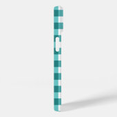 ティール(緑がかった色)ギンガムケース – メイトiPhoneケース Case-Mate iPhoneケース (裏面 / 右)