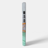 ティール(緑がかった色)クラシックとブルーマーブルデザイン Case-Mate iPhoneケース (裏面 / 左)