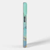 ティール(緑がかった色)クラシックとブルーマーブルデザイン Case-Mate iPhoneケース (裏面 / 右)