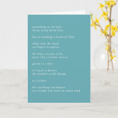 ティール（緑がかった色）クラシックシンプル悔やみや弔慰 カード (黄色い花)