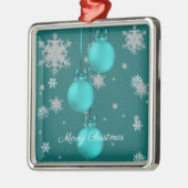 ティール(緑がかった色)クリスマスオーナメントホリデイオーナメント メタルオーナメント (左)